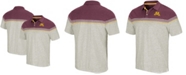 Colosseum Men's Oatmeal, Maroon Minnesota Golden Gophers Hill Valley Polo Shirt